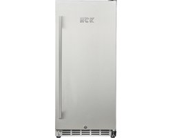 HCK Outdoor Koelkast BC-90 - 38 cm breed - 96 blikjes - RVS in & out - ook inbouw - 90 Liter - Slot - LED verlichting - H 86.50 regelbaar
