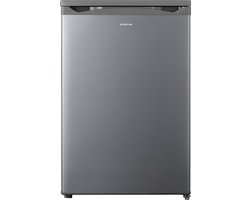 Inventum KK550S tafelmodel koelkast energiezuinig - 131 liter - Zonder vriesvak - 55 cm breed - Superkoelen - Led-verlichting - Energielabel D - Vrijstaand - RVS