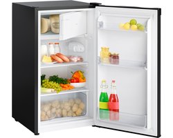 KitchenBrothers Koelkast - 81L - Tafelmodel Koelkast met Vriesvak - Koelvriescombinatie - IJskast - Frigo - Vrijstaand - Zwart
