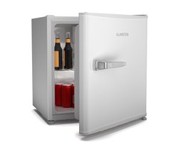 Klarstein Irene 46L Retro Minikoelkast - Stille Kleine Koelkast (37 Db) Met Verstelbare Thermostaat, Energiezuinig, Minikoelkast Voor Kantoren En Studentenkamers, Wit