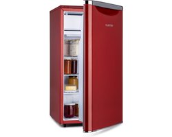 Klarstein Yummy - Koelkast Met Vriesvak, Koelmiddel: R600A, 42 Db, 1 Draadrek, Incl. Lekbak, 90 Liter, Vriesvak: 8 Liter, Koelgedeelte: 90 Liter, Rood