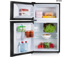 RFWR® Compacte tafelmodel koelkast met vriesvak - 87L, Energieklasse E, Zwart