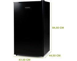 RFWR® Vrijstaande Tafelmodel Koelkast met Vriesvak - 80L - Zwart