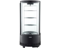 SARO Taartvitrine Rond – Model ELIZA – Zwart - 73 Liter
