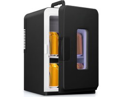 SCH® Mini Koelkast - Koelkast- Zwart- ‎‎16cm x 14cm x 27 cm; 2 kg