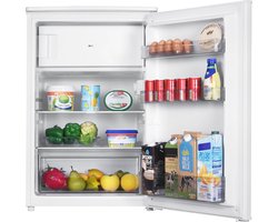 Tomado TRT5501W Tafelmodel koelkast energiezuinig - 109 liter - Met vriesvak - 55 cm breed - Stil: 37 dB - Led-verlichting - Energielabel C - Vrijstaand - Wit