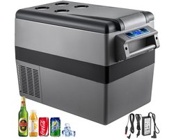 TrendWave Mini Koelkasten – Mini Koelkast Met Vriesvak 4 Sterren – Minibar – Kleine Koelkast Werkt Op 12/24 V DC En 230 V AC