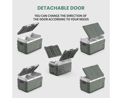 TrendWave Mini Koelkasten – Mini Koelkast Voor Reizen – Minibar – Kleine Koelkast 12/24 V DC 100-240V AC – Autokoelkast Vriezer