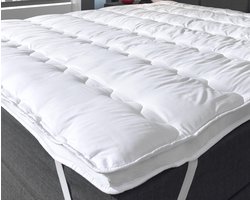 Akkon Luxe Topper Matras 160x200 cm | 3D Topdekmatras - Hotelkwaliteit Matrastopper - Zacht Topmatras - Wit