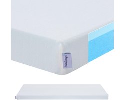 Arensberger Matras Topper Luxury, 120cm x 200cm 10cm, Gelschuim en Traagschuim Matras Topper, Wasbare Hoes, geschikt voor Binnenvering & Matrassen, matras topper