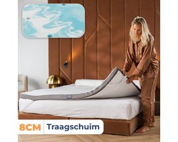 Best Life Matras Topper 160x200 - Traagschuim Topdekmatras - Matrastopper - 8 cm