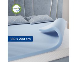 CozySense® Basic Topper Matras 180x200 - Topmatras - Topdekmatras - Gel Traagschuim Opencell Structuur - CertiPUR® - Medium Hardheid - 6 cm