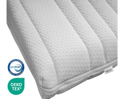 Easy Bedden Hotel Topper XL - 120x180 - HR45 Koudschuim - Hybrid - Stevig - Topdekmatras - circa 10 cm - Afritsbaar Wasbaar BAMBOO hoes -Topper Hotel XL - Anti Bacterieel - CertiPUR® en Oekotex gecertificeerd