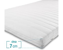 Easy Bedden® Topmatras - 140x180 - Topper HR Koudschuim - Medium hardheid - Hybrid - Topdekmatras - circa 7 cm - Afritsbaar Wasbaar Tijk - Orthopedisch - Anti-allergisch - Topper Hotel XL - Anti Bacterieel - CertiPUR® en Okoetex gecertificeerd