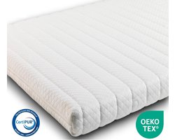 EasyBedden® Topmatras - 200x220 - Topper Matras HR Koudschuim - Hybrid - Topdekmatras - circa 9 cm - Afritsbaar Wasbaar Tijk - Orthopedisch Purschuim - Anti-allergisch - Topper Hotel XL - Anti Bacterieel