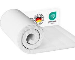 Elekiatech Topper 90x200 - Topmatrassen - Topdekmatras - 7-Zone Memory Foam Topper Matras - Dubbele Schuimlaag & Antislip - Ademend & Antiallergisch - Medium Hard - Medium Hardheid - 6 cm Dik