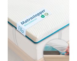 Ella Topper 80x200 cm - Matras Topdekmatras - Matrastopper Gel Infused Traagschuim & Aircell-schuim - Medium Hardheid