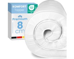 ELONEO Comfortschuim Topper 100x200 cm – 8 cm Dik – Ademende Matras Topper voor Boxspring Bedden