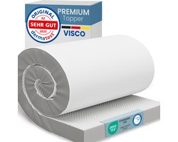 ELONEO Visco Topper 140x200 cm – 8 cm Hoog – Traagschuim Matras Topper met Hoeklussen en ademende Nethoes
