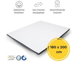 Felman® Premium Hybrid Topdekmatras - Ergonomisch - Organische Biokatoen - 7 cm - 180x200 cm