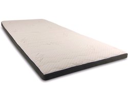 Gel Topmatras 'Blue Magic' - 70x200 - 7 cm dik - Anti-Allergie - Afritsbare en wasbare hoes