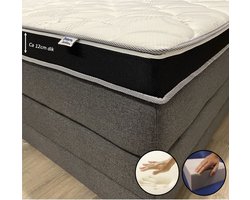 Hilton Hotel Topper - 180x220 - 4 seizoenen - Nasa Traagschuim & Hybride schuim - ca. 12 cm dik - Cool & Fresh - 2-zijdig