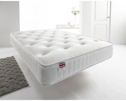 Luxe Bonnell Geveerde Matras 4ft 6 Tweepersoons 20.5cm Diep met Cool Touch Ventilatie