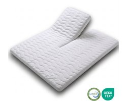 MIA Sleep® SPLIT Topper - Hotel SPLIT Topper 140x210 - Circa 9 cm dik - Luxe hoes - HR45 Koudschuim - Orthopedisch - Afritsbaar - Wasbaar