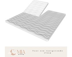 MIA Sleep SPLIT Topper matras 180x200 – Topdekmatras - HR45 Koudschuim – Antibacterieel - Orthopedisch Verantwoord - 4 Seizoenen - Premium Wasbare Afritsbare Hoes - circa 9 cm dik