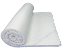 Nasa traagschuim oplegmatras hotel - 140x190 - 3 cm dik - Anti-Allergie - Afritsbare en wasbare hoes