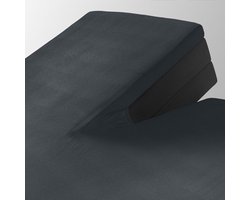 Nice Dreams Hoeslaken Splittopper Jersey . 180x200 - 25cm hoek - Dark grey