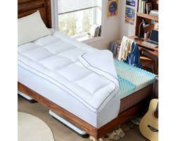 NicePlus Topper Matras 120x200 - Topmatras - Traagschuim Topdekmatras - Matrastopper - Medium Hardheid - 10 cm