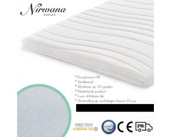Nirwana Bedden - Topdekmatras - 80x200 -Koudschuim HR - 7CM