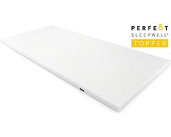 Perfectmatras Traagschuim topper 90x200  – Matrastoppers Nasa Memory Schuim –  Wasbare Hoes Met Aloë Vera – Sleepwell