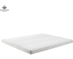 Slaapluxe matras® - Topper 70x200 - Topmatras - Topdekmatras- 8cm dik - HR Koudschuim - Afritsbaar en wasbaar - Medium Hardheid - Matrastopper