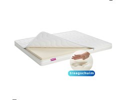Stella - Hotel XL LUXE - Topper - 180x200 - 12cm dik - Nasa Traagschuim - Afritsbaar - Wasbaar - Luxe Topdekmatras - 3D ventilatieband - Zacht