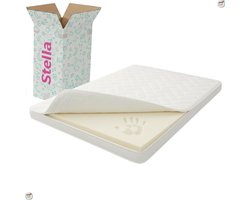 Stella - Hotel XL- Topper - 160x210 - 12cm dik - Zacht - Nasa Traagschuim - Afritsbaar - Wasbaar - Luxe Topdekmatras - Topmatras