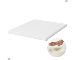 Stella - Hotel XL - Topper - 90x200 - 12cm dik - Nasa Traagschuim - Afritsbaar - Wasbaar - Luxe Topdekmatras - 3D ventilatieband