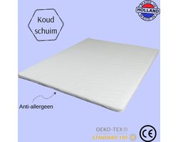 SwissTop® - Koudschuim Topper - 7 cm dik - 160x200 - Topdekmatras - Tencel