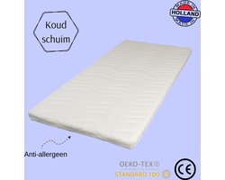 SwissTop® - Koudschuim Topper - 7 cm dik - 90x200 - Topdekmatras - Tencel