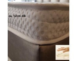 Tencel Topper 180x200 XXL Nasa Traagschuim 12 cm Dik ORTHOPEDISCH