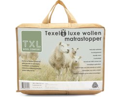 Texels Wol dekbed - 140 x 220 cm - Wollen topper voor direct op je matras - met Texels scheerwol - Heerlijk slapen op een zachte vacht