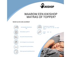 Topdek Topper Matras 140x200x9cm - Koudschuim 5 jaar garantie