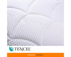 Topdekmatras -180x220 - (MET SPLIT) Split Topper - Duo Traagschuim/Koudschuim - Topmatras - 2in1 Topper - Tencel Hoes - Wit - ca. 12cm dik - Twee Hardheden