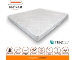 Topdekmatras Tencel  Flip Topper - twee hardheden - Duo - Topper 150x190cm - Traagschuim/ Koudschuim Hybride - 12cm dik - Orthopedisch