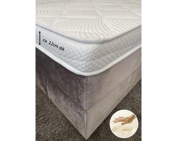 Topdekmatras XXL - Topper 130x190 - 12 cm dik - Tencel hoes - Visco Nasa Traagschuim - Tencel tijk - 12cm dik - Orthopedisch