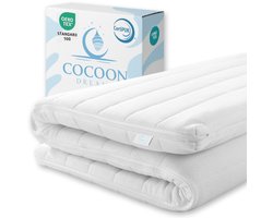 Topmatras - 120x200 - Topper HR Koudschuim - 9cm - Afritsbaar Wasbaar Tijk - Orthopedisch - Anti-allergisch - Medium hardheid - Hybrid - Topdekmatras - Topper Hotel XL - Anti Bacterieel - CertiPUR® en Okoetex gecertificeerd