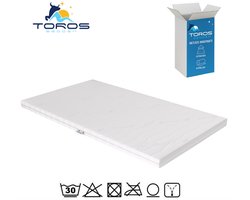 Topmatras - 120x200 - Topper Matras HR Koudschuim -Bamboo Hybrid - Topdekmatras - 9cm - Afritsbaar Wasbaar Tijk - Orthopedisch Purschuim - Anti-allergisch - Topper Hotel XL - Anti Bacterieel