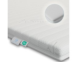 Topmatras - 80x200 - PREMIUM BAMBOO Tijk - Afritsbaar / Wasbaar - HR Koudschuim - 8 cm - Orthopedisch - Anti-allergisch - Gemiddeld hardheid - Hybrid - Topdekmatras - Topper Hotel XL - Anti Bacterieel - Okoetex gecertificeerd