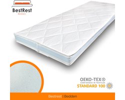 Topper - 80x200 Topper - HR55 Koudschuim - Topdekmatras - Matrastopper - Veerkrachtig - Ondersteunend - Afneembaar hoes - Tencel Hoes - Hotelkwaliteit - 12cm Topper